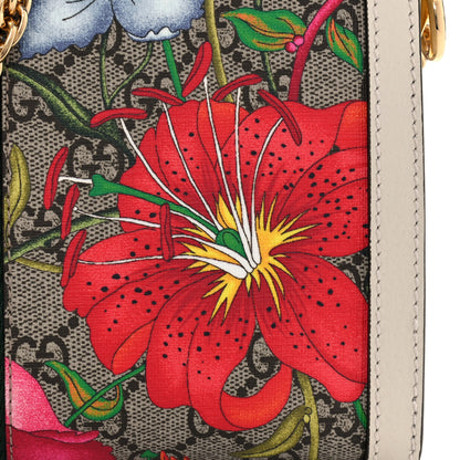 Gucci GG Supreme Monogram Flora Web Small Ophidia Chain Shoulder Bag White 14 of 14