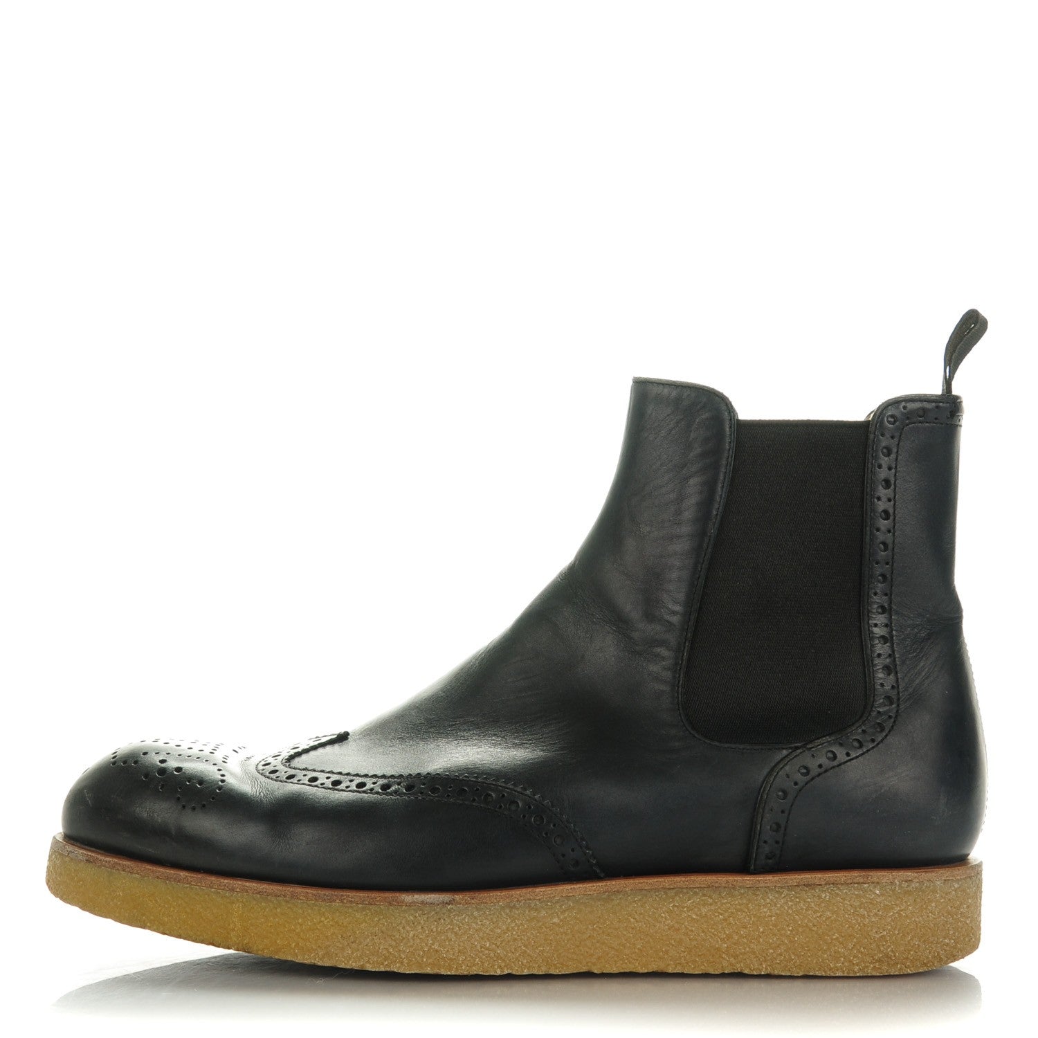 Louis Vuitton Calfskin Brogues Ankle Boots 7 Black 1 of 7