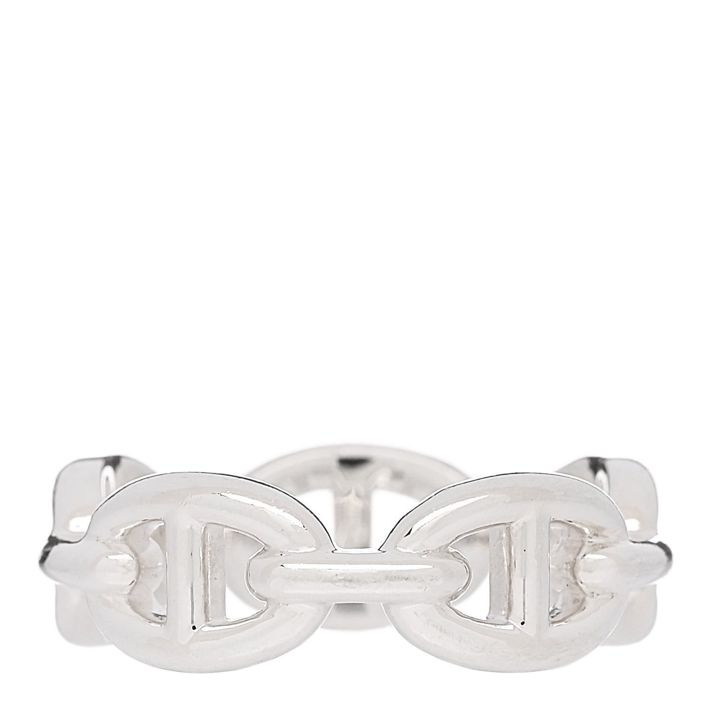Sterling Silver PM Chaine d'Ancre Enchainee Band Ring 56 7.5