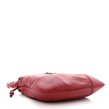 Gucci Sakai Be Green Calfskin Horsebit 1955 Cinch Top Messenger Bag New Cherry Red 4 of 10