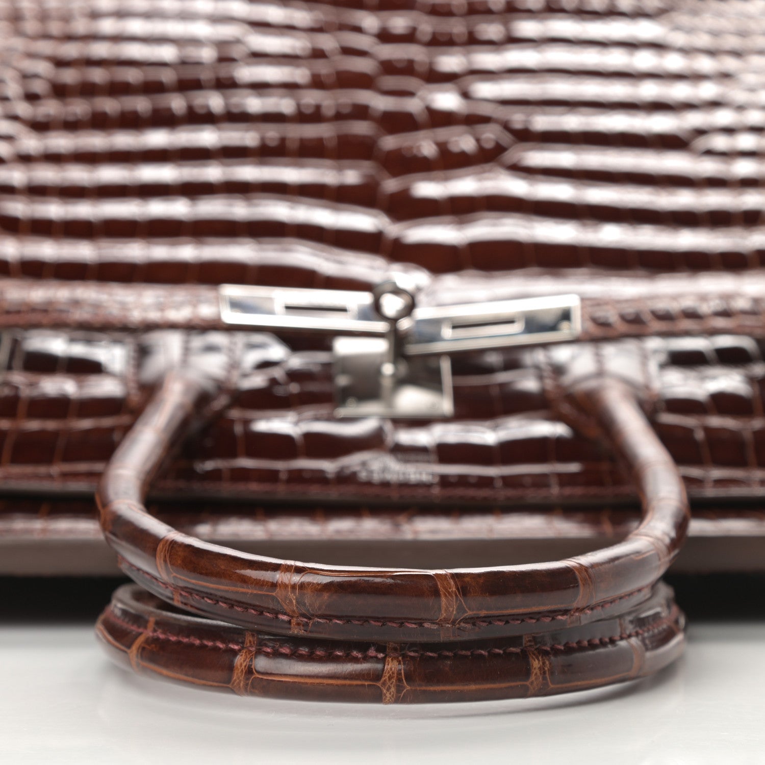 Hermes Shiny Porosus Birkin 35 Miel 10 of 34