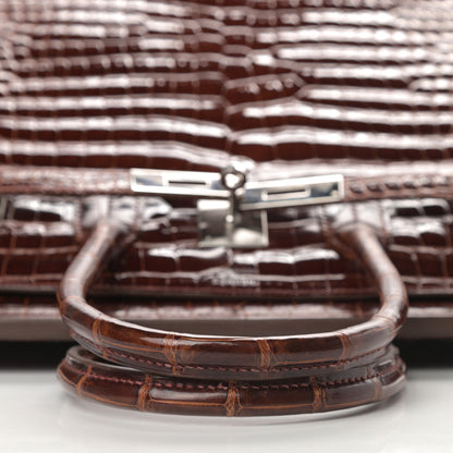 Hermes Shiny Porosus Birkin 35 Miel 10 of 34