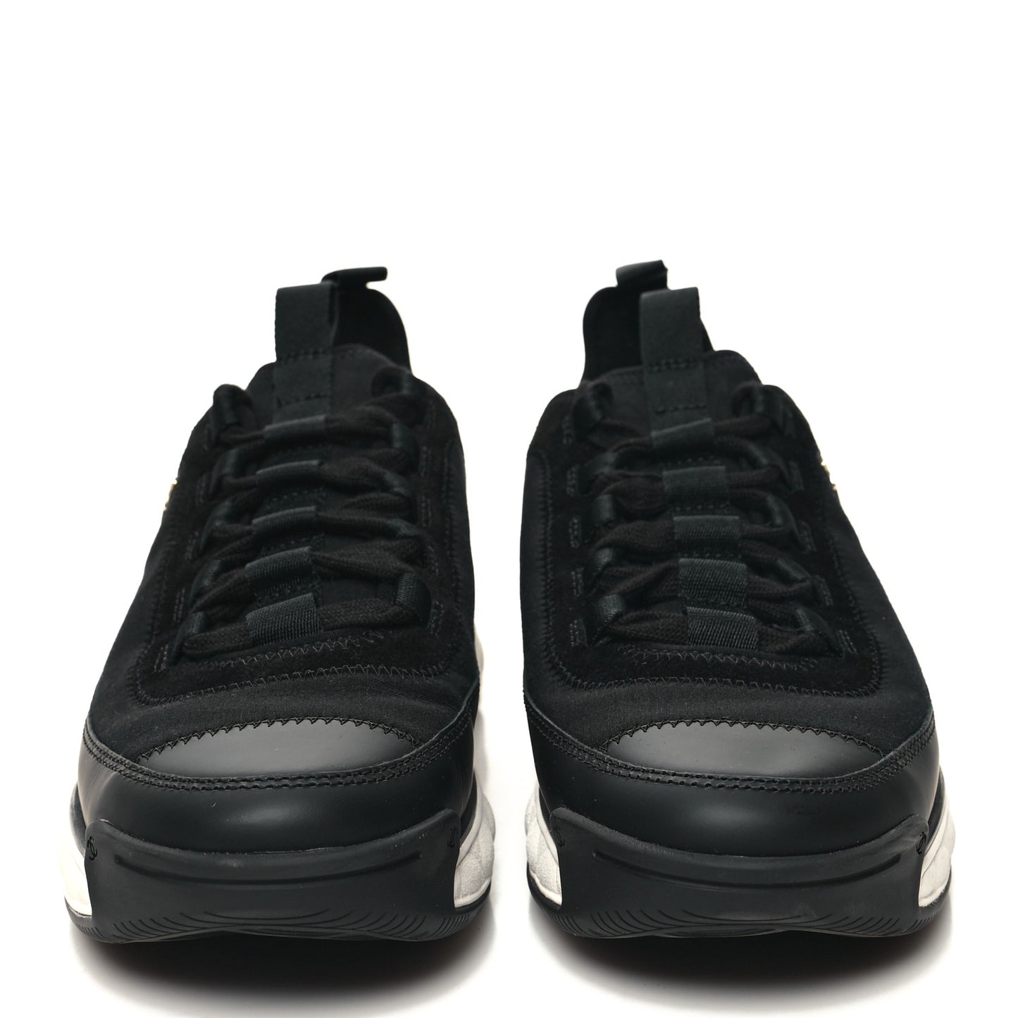 Velvet Calfskin Mixed Fibers CC Sneakers 39 Black