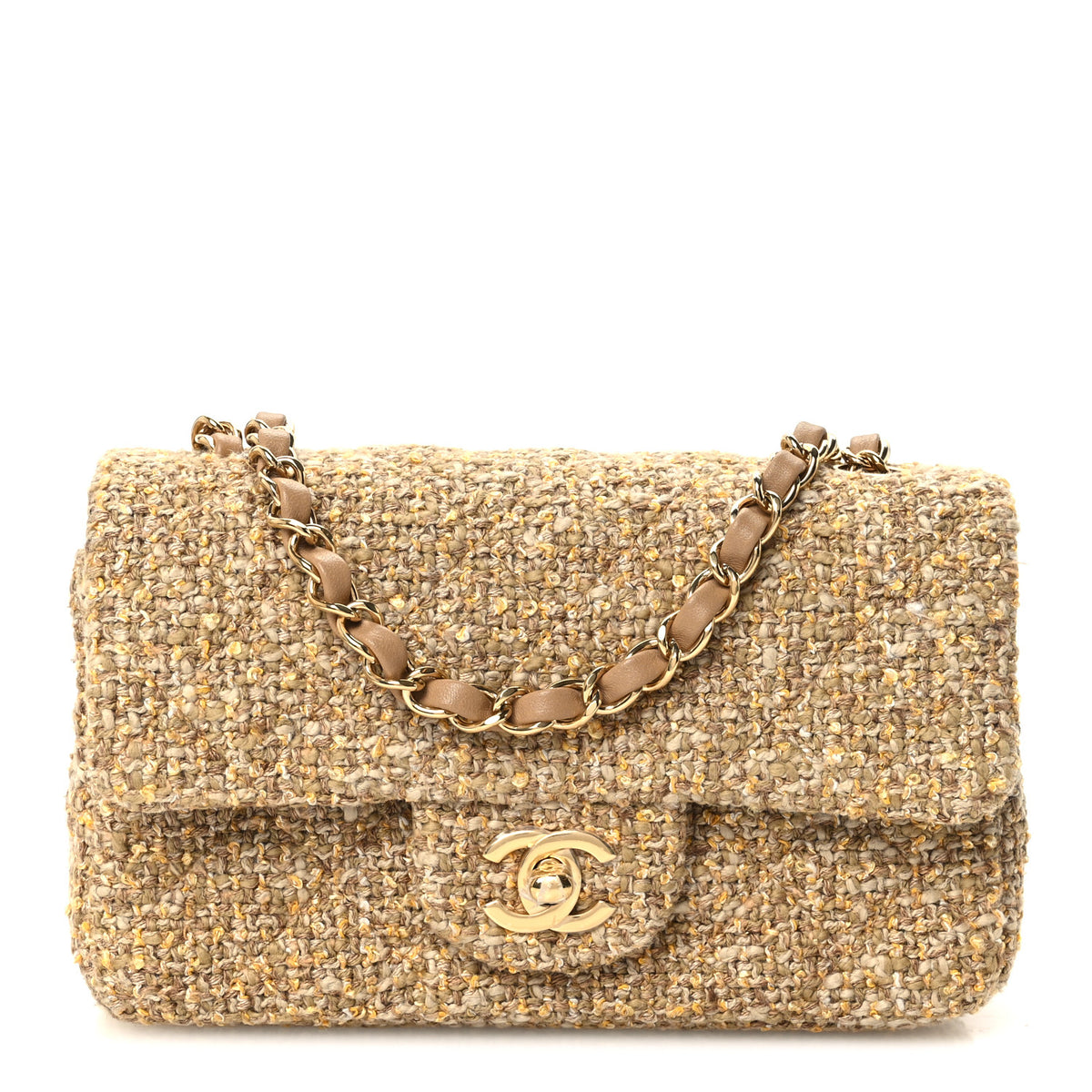 Tweed Quilted Mini Rectangular Flap Craft
