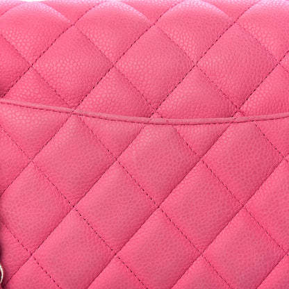 Chanel Iridescent Caviar Quilted Jumbo Double Flap Pink 10 of 16