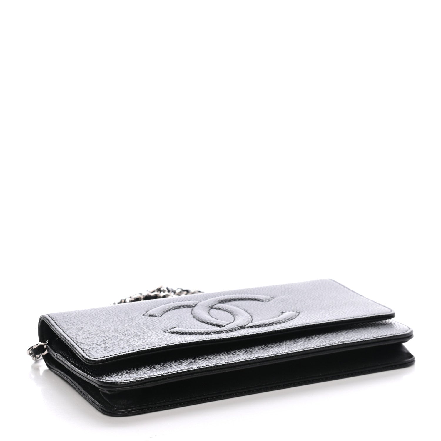 Chanel Caviar Timeless CC Wallet On Chain WOC Black 4 of 9