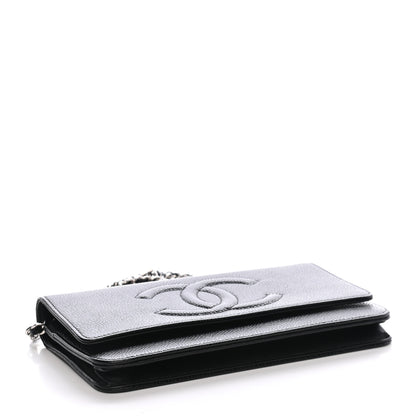 Chanel Caviar Timeless CC Wallet On Chain WOC Black 4 of 9