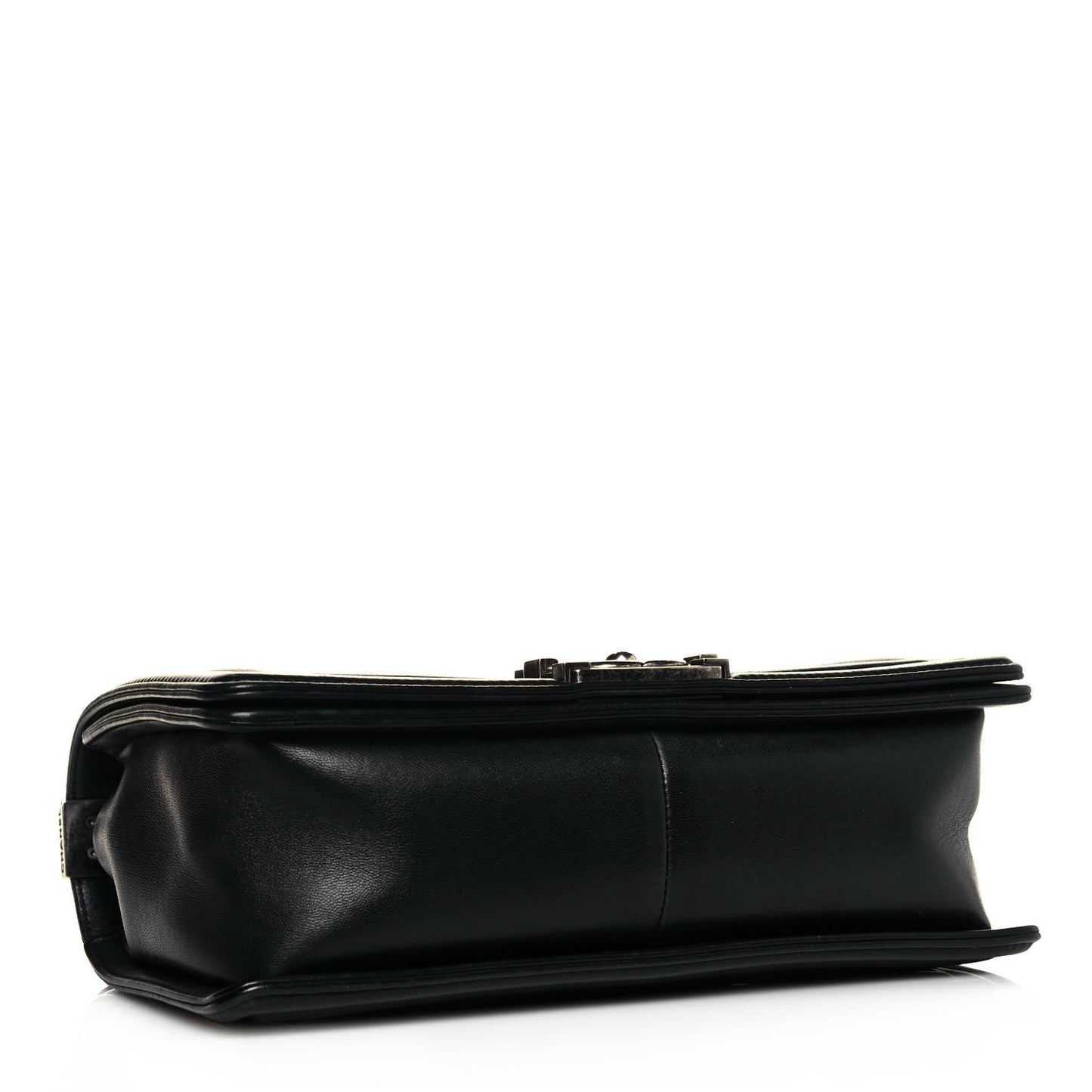 Lambskin Quilted Medium Boy Flap Black