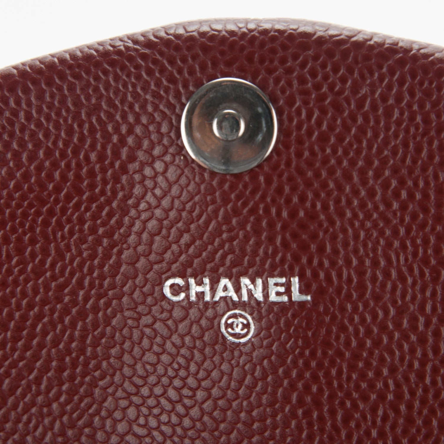 Chanel Caviar Half Moon Wallet On Chain WOC Dark Red 7 of 11