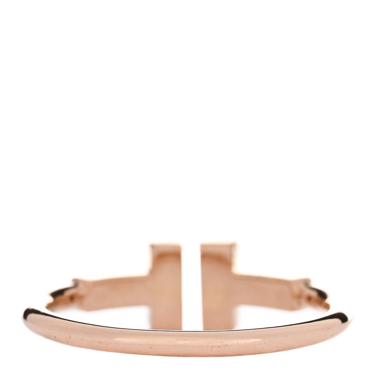 Tiffany 18K Rose Gold Diamond T Wire Ring 53 6.25 3 of 5