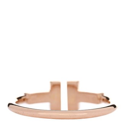 Tiffany 18K Rose Gold Diamond T Wire Ring 53 6.25 3 of 5