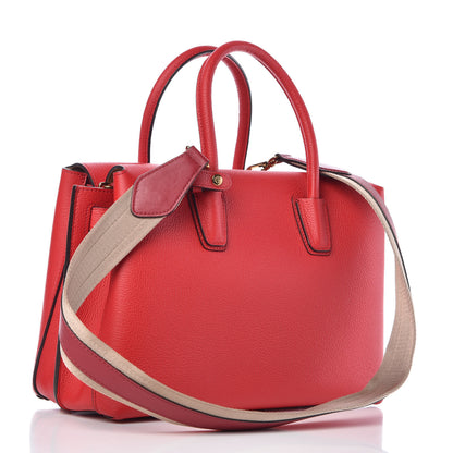 MCM Grained Calfskin Medium Milla Tote Red 3 of 9