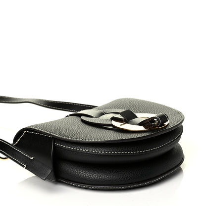 Chloe Grained Calfskin Small Darryl Saddle Crossbody Bag Black 3 of 5
