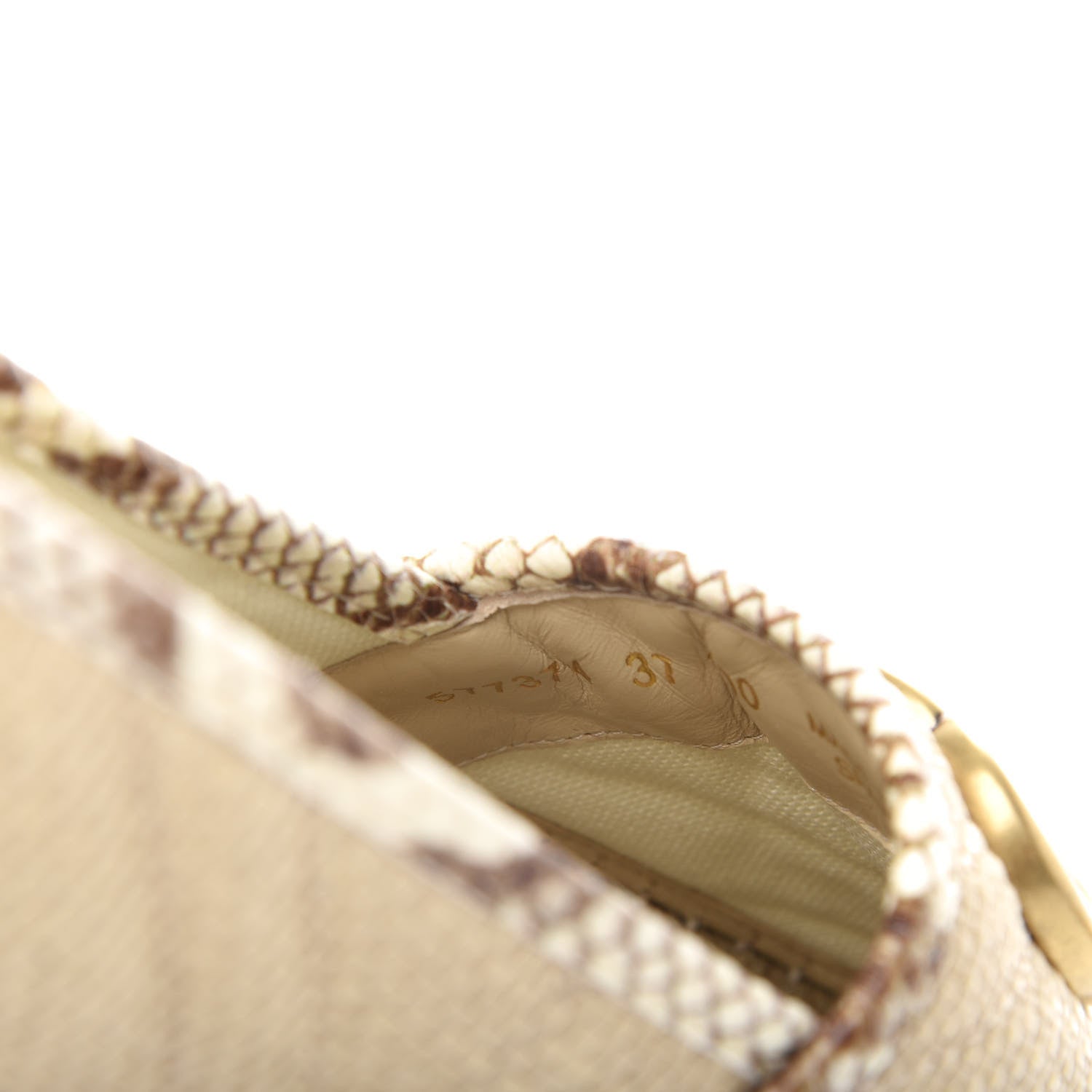 Gucci Straw Elaphe Matelasse GG Marmont Espadrilles 37 Natural Cream Brown 11 of 11