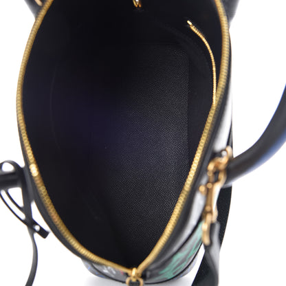 Balenciaga Signature Grained Calfskin Graffiti S Ville Top Handle Bag Black Multicolor 7 of 10