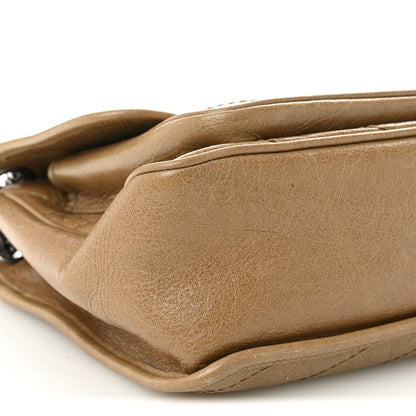 Saint Laurent Crinkled Calfskin Matelasse Monogram Medium Niki Chain Satchel Dark Toffee 9 of 10