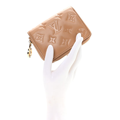 Louis Vuitton Lambskin Embossed Monogram Lou Coussin Wallet Camel 2 of 6
