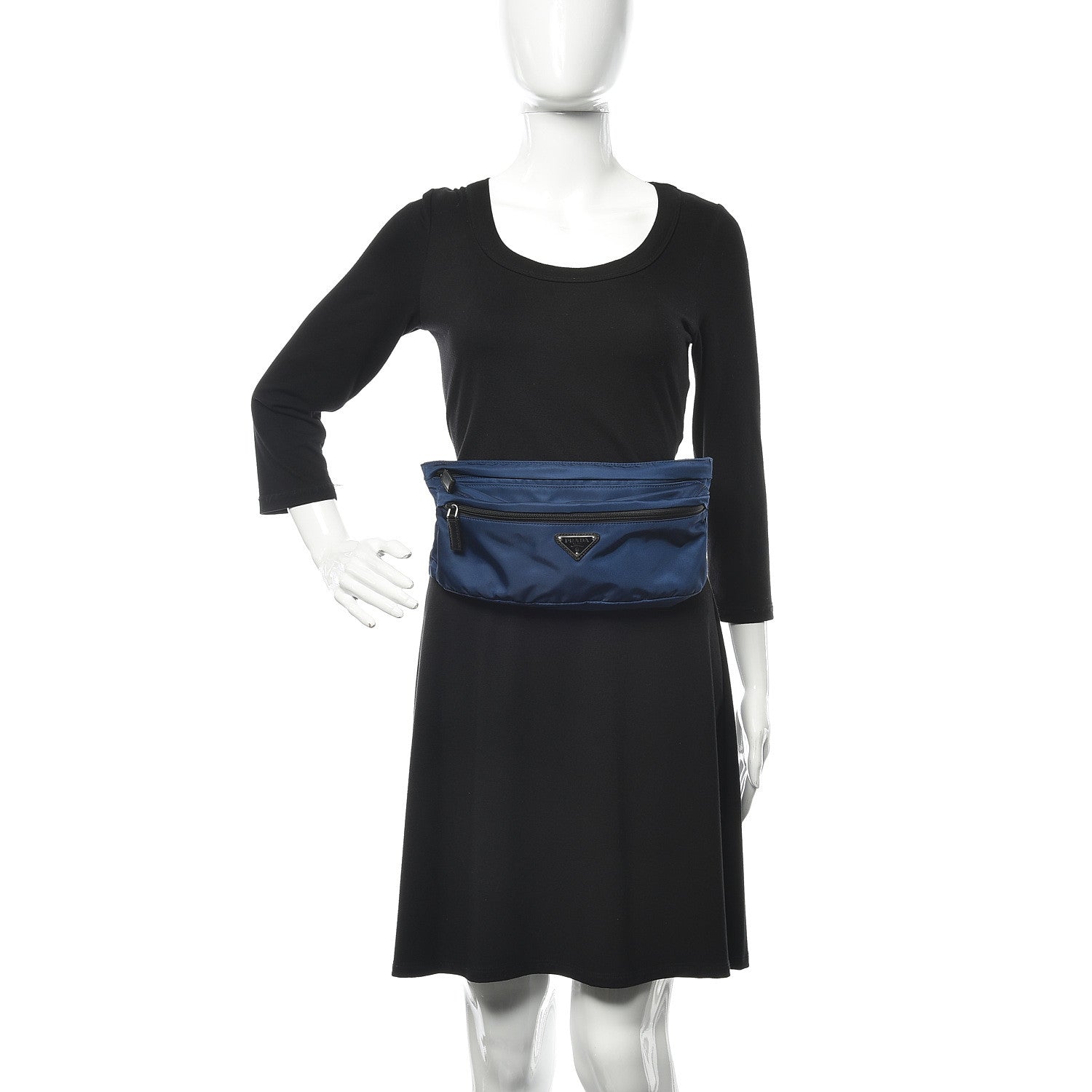 Prada Tessuto Nylon Montagna Belt Bag Royal 2 of 8