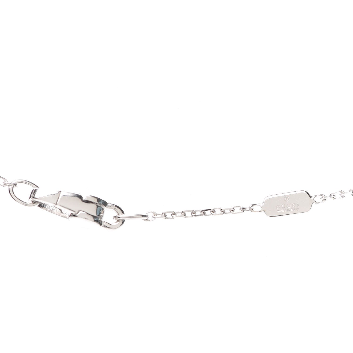 Gucci 18K White Gold Diamond Icon Twirl Pendant Necklace 4 of 5