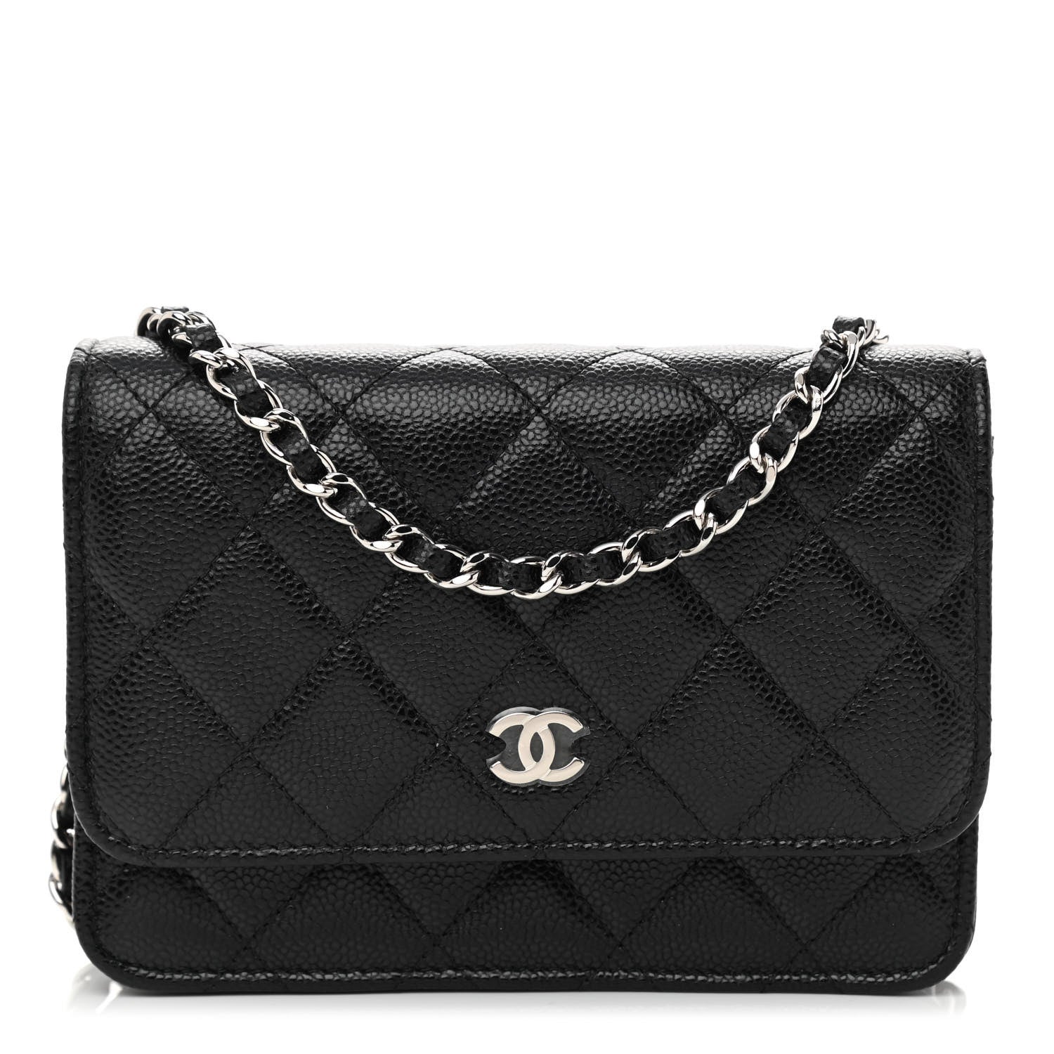 Chanel Caviar Quilted Mini Wallet On Chain WOC Black 1 of 10