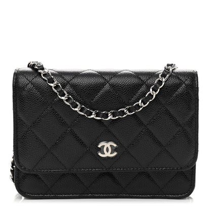 Chanel Caviar Quilted Mini Wallet On Chain WOC Black 1 of 10