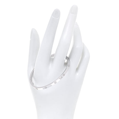 Cartier 18K White Gold Small LOVE Bracelet 17 2 of 7