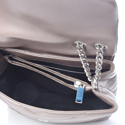 Saint Laurent Calfskin Y Quilted Monogram Small Loulou Chain Satchel Taupe Sable 5 of 9