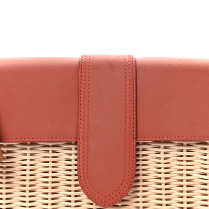 Jacquemus Wicker Nubuck Le Bambino Long Dark Red 7 of 9