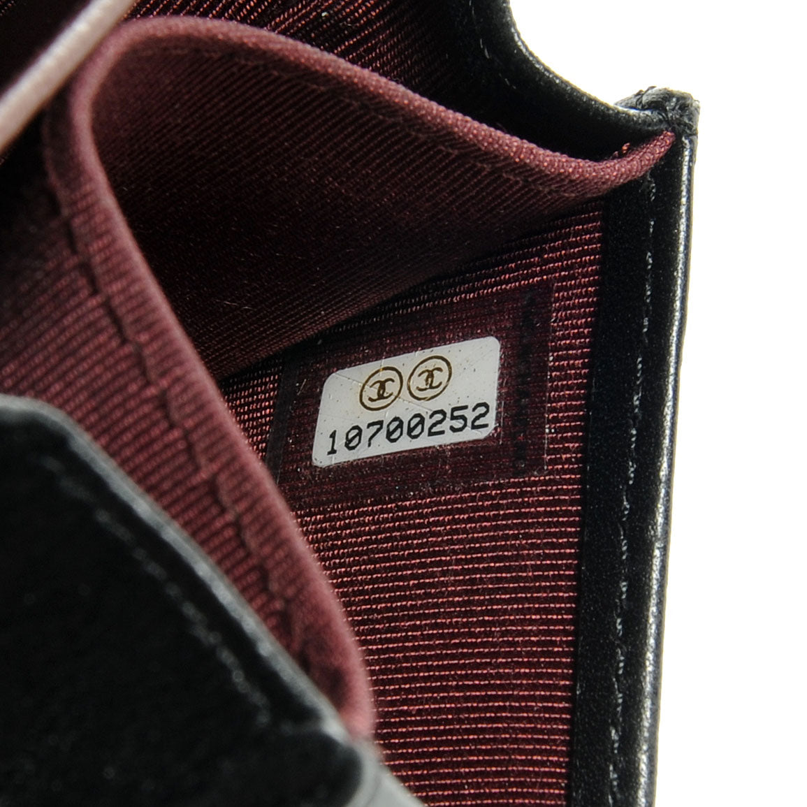 Lambskin Quilted Small Compact Wallet Black