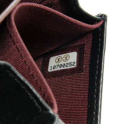 Chanel Lambskin Quilted Small Compact Wallet Black 9 of 10