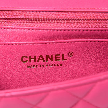 Chanel Lambskin Quilted Mini Rectangular Flap Fuchsia 6 of 11