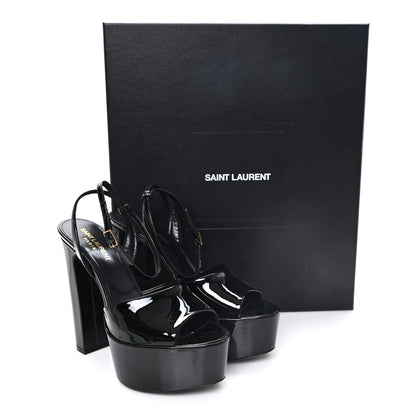 Saint Laurent Vernice Grupy Sexy 95 Tanouk Platform Sandals 37.5 Black 10 of 10