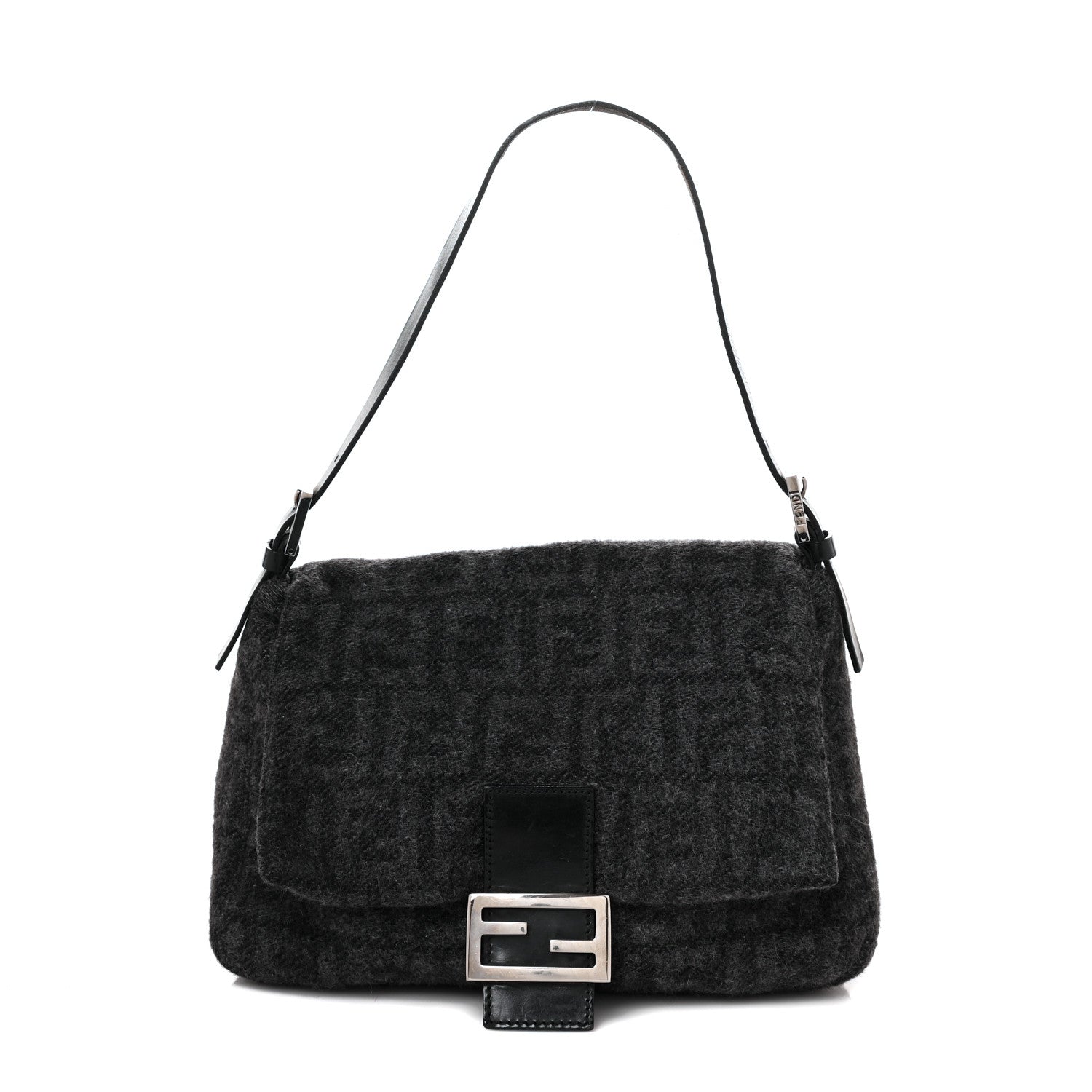 Fendi Wool Zucca Mama Baguette Grey 1 of 7
