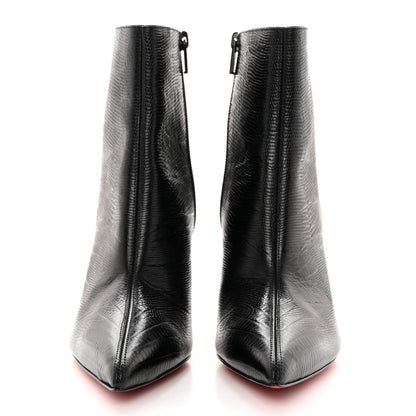 Christian Louboutin Calfskin Lizard Embossed So Kate Booty 85 Ankle Boots 37.5 Black 2 of 12