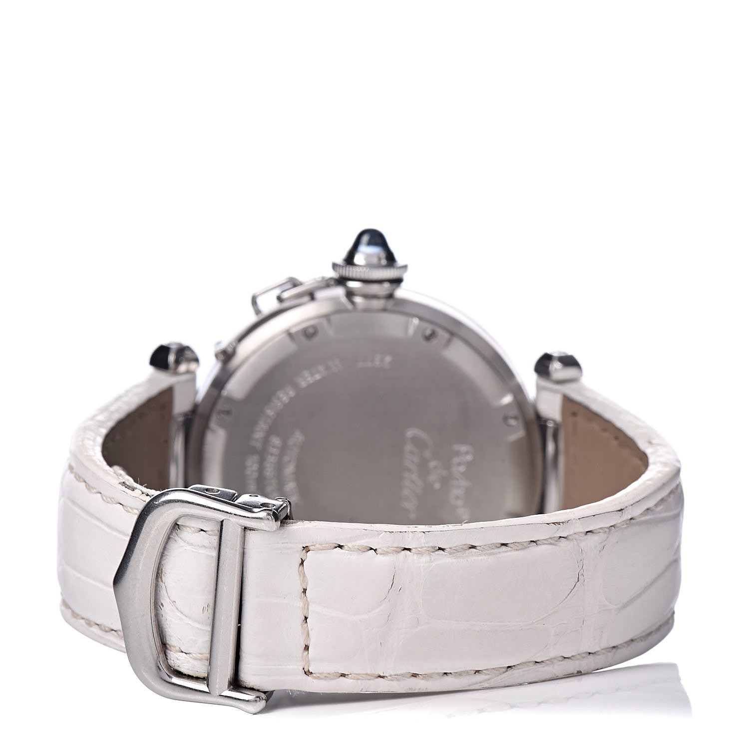 Cartier Stainless Steel Alligator Mother of Pearl 35mm Pasha C Automatic Watch 4 of 8