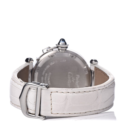 Cartier Stainless Steel Alligator Mother of Pearl 35mm Pasha C Automatic Watch 4 of 8