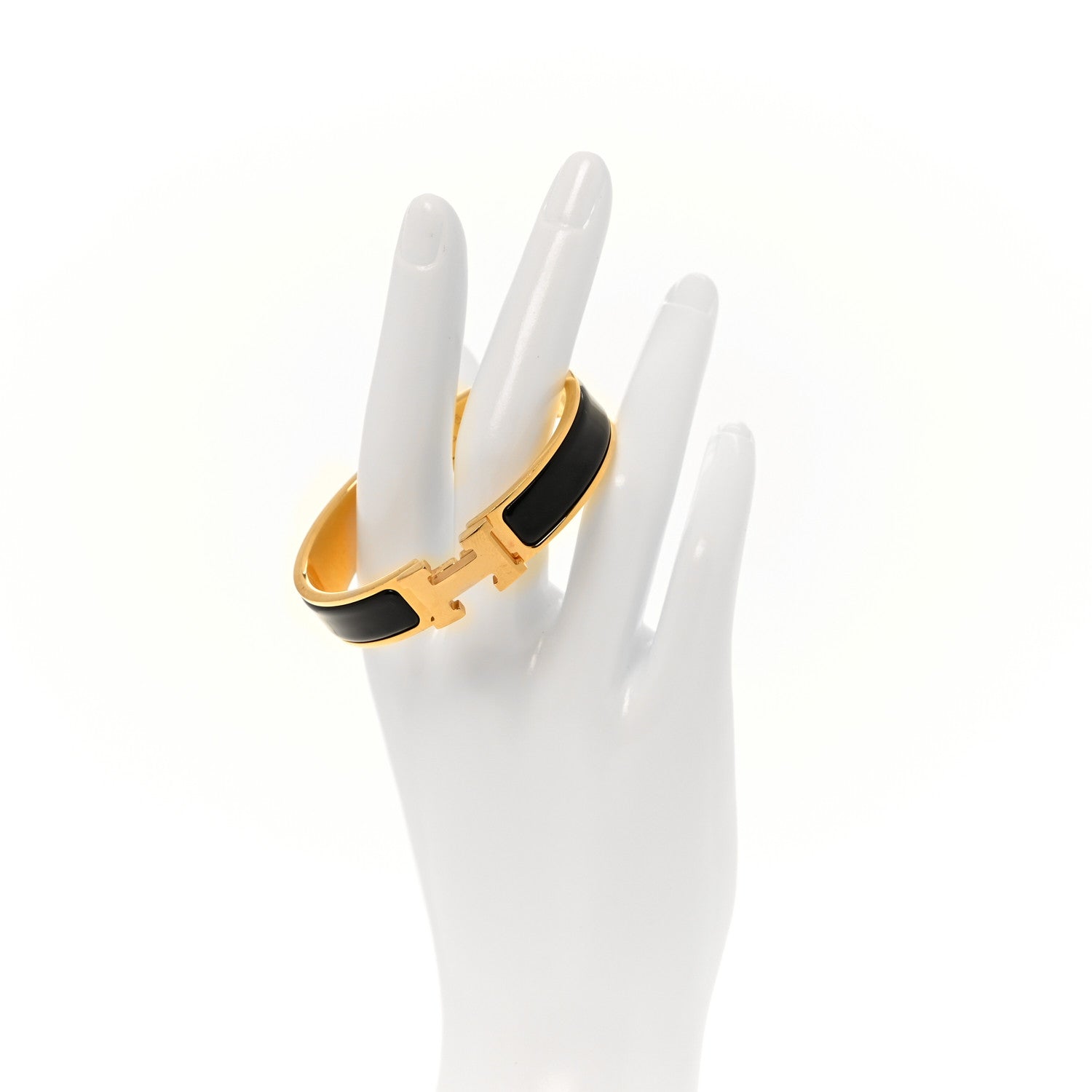 Hermes Enamel Narrow Clic Clac H Bracelet PM Black 2 of 4