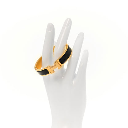 Hermes Enamel Narrow Clic Clac H Bracelet PM Black 2 of 4