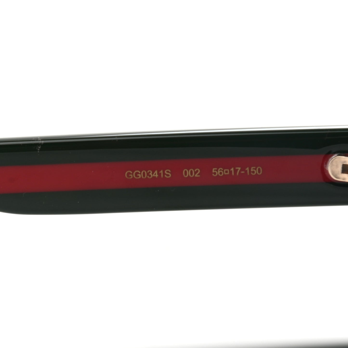 Acetate Square Frame Web Sunglasses GG0341S Black