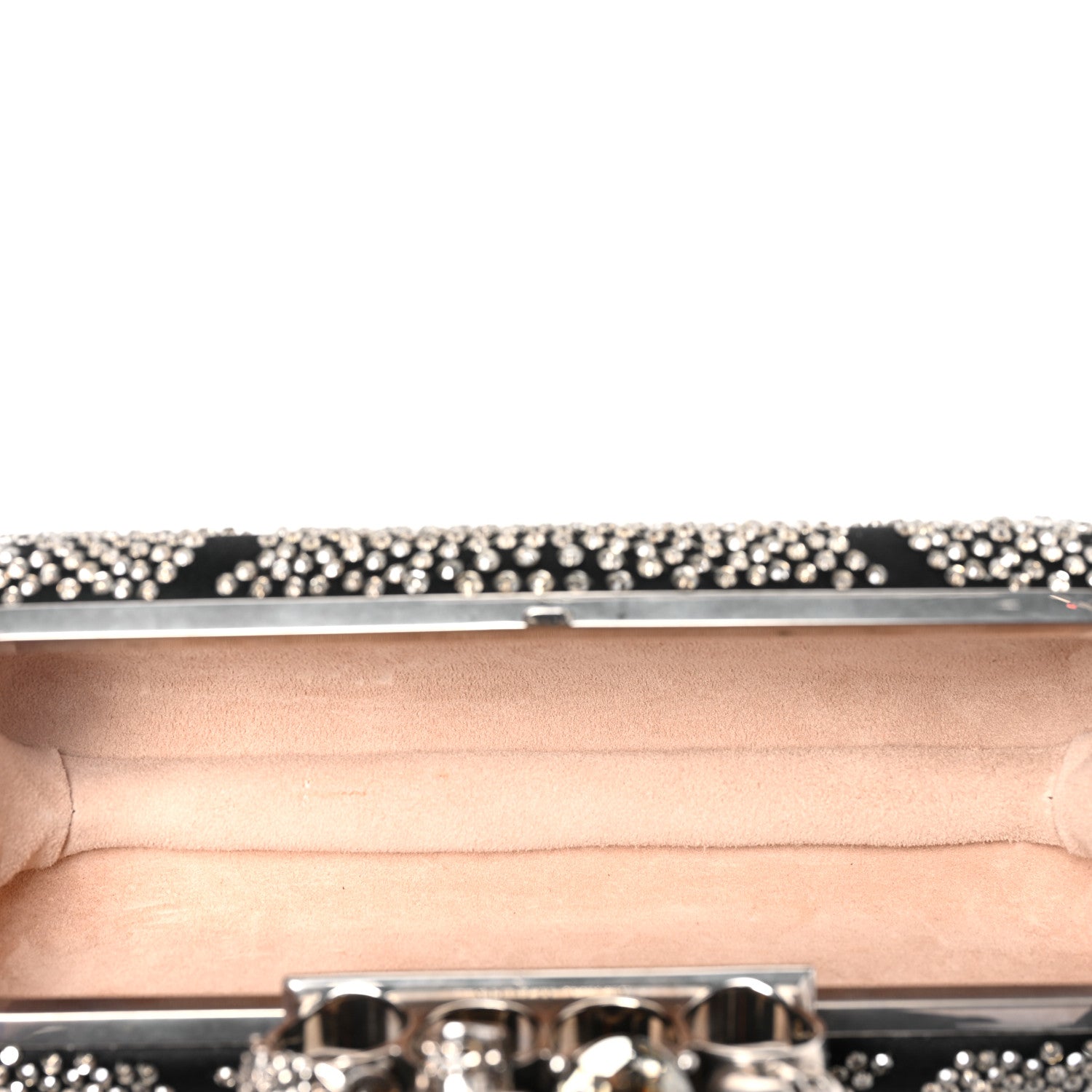 Alexander McQueen Silk Crystal Knucklebox Clutch Black 4 of 7