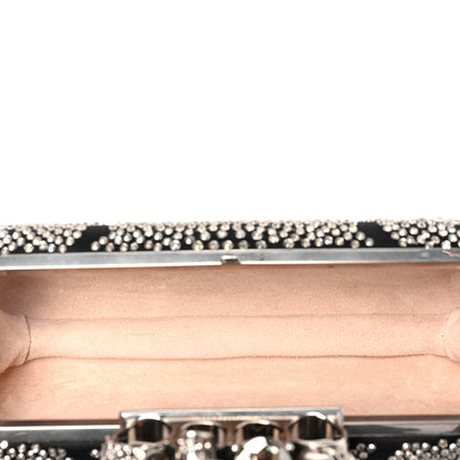 Alexander McQueen Silk Crystal Knucklebox Clutch Black 4 of 7