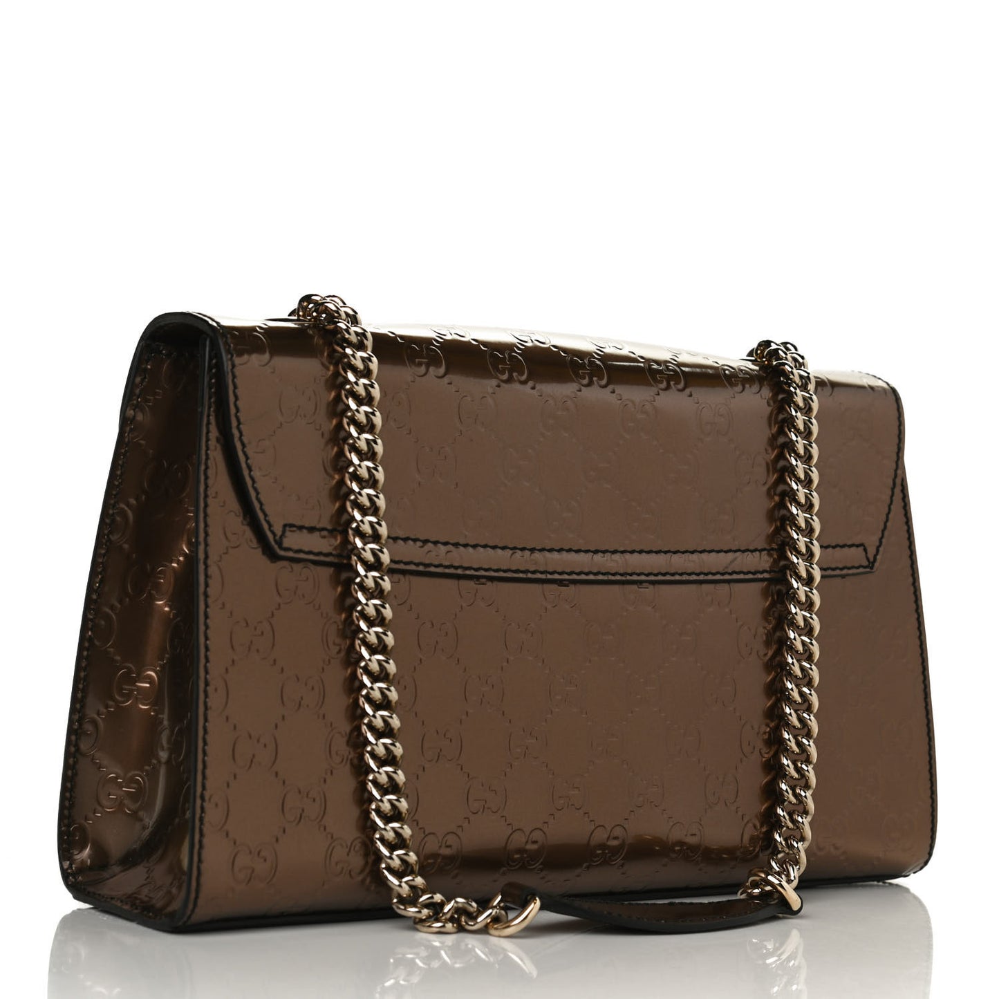 Shine Guccissima Medium Emily Chain Shoulder Bag Acero