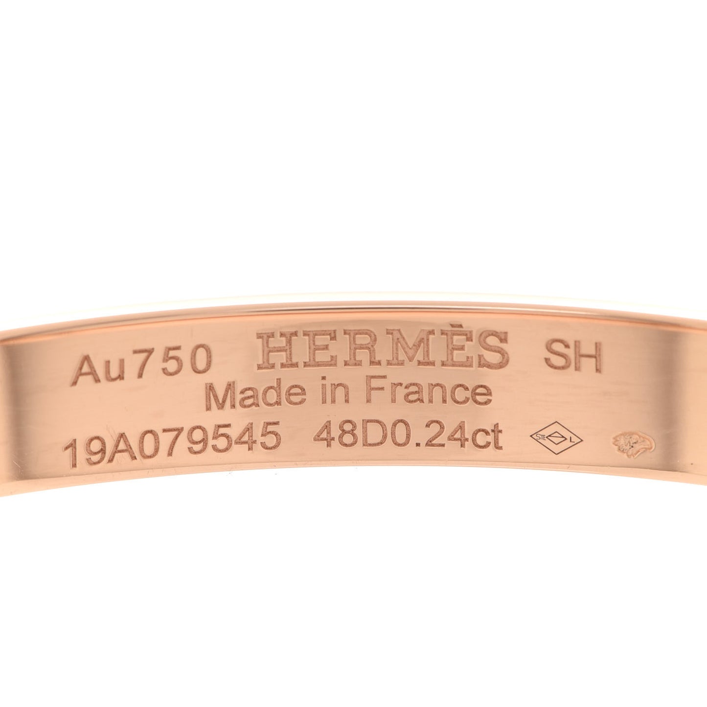 18K Rose Gold Diamond PM Collier De Chien Bracelet SH