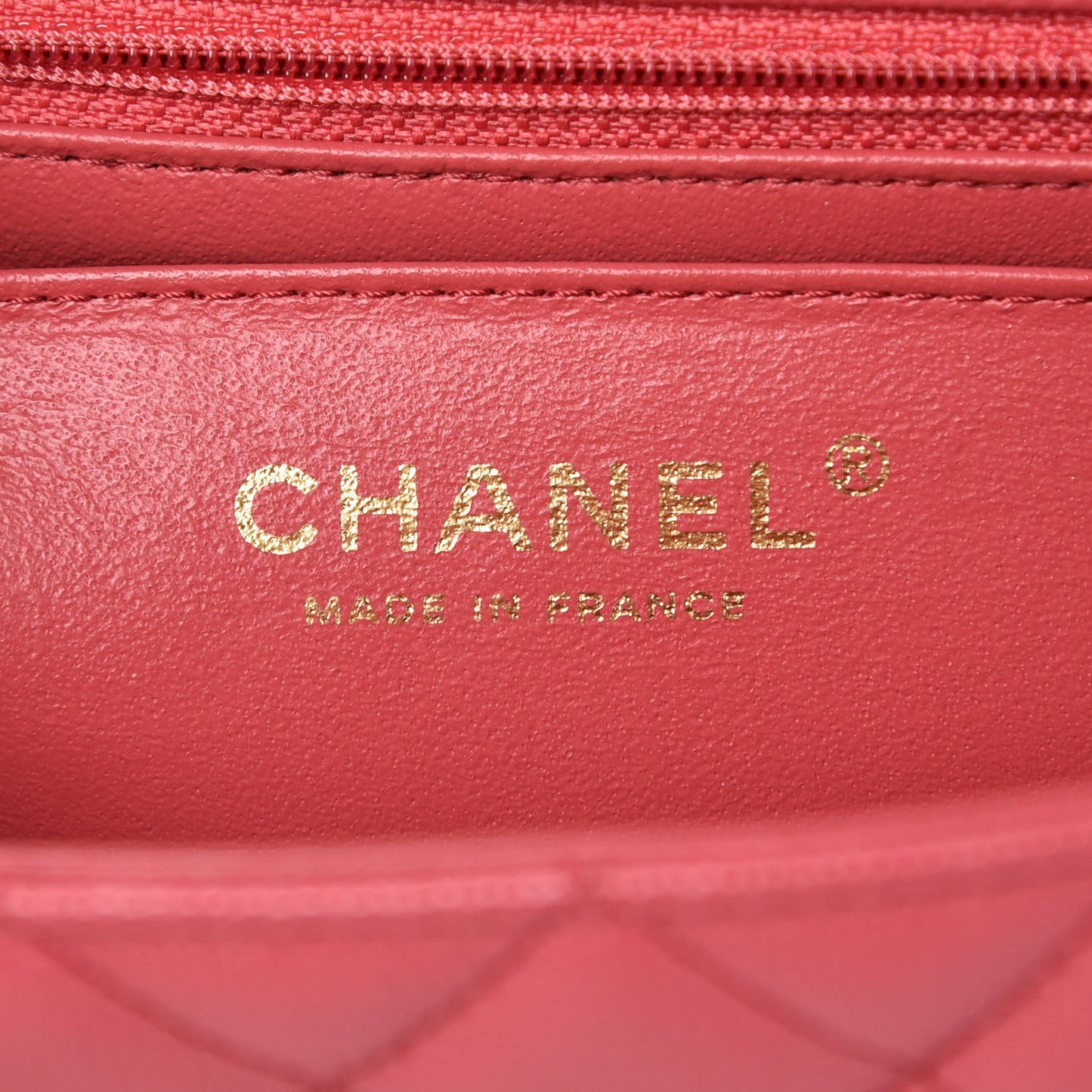 Caviar Quilted Mini Rectangular Flap Dark Pink