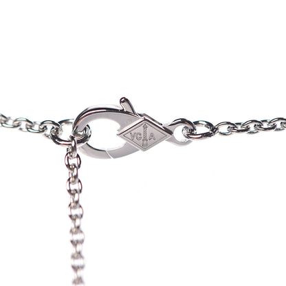 Van Cleef & Arpels 18K White Gold Diamond Pure Alhambra Pendant Necklace 5 of 8