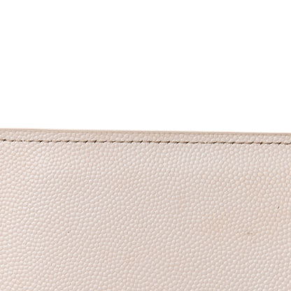 Saint Laurent Grain De Poudre Medium Classic Monogram Kate Satchel Icy White 18 of 20