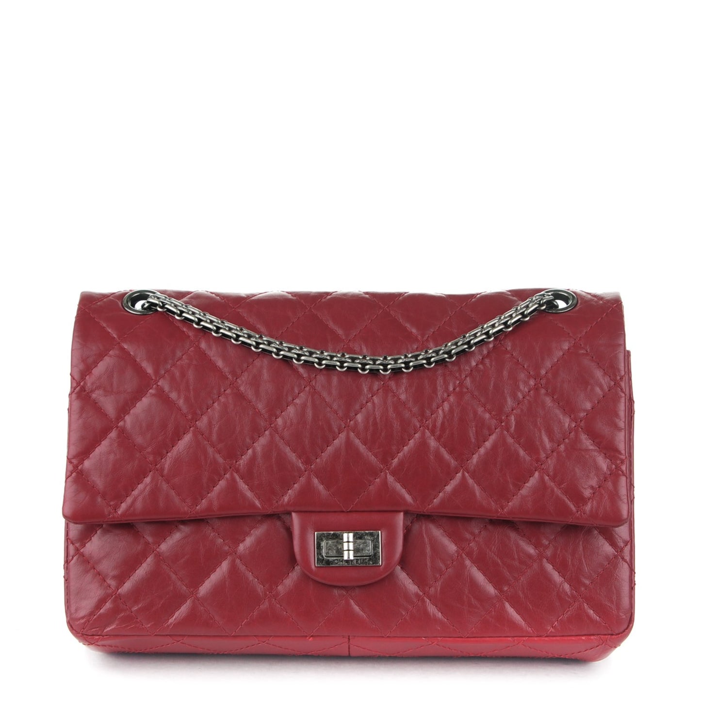 Aged Calfskin Quilted 2.55 Reissue 226 Flap Red