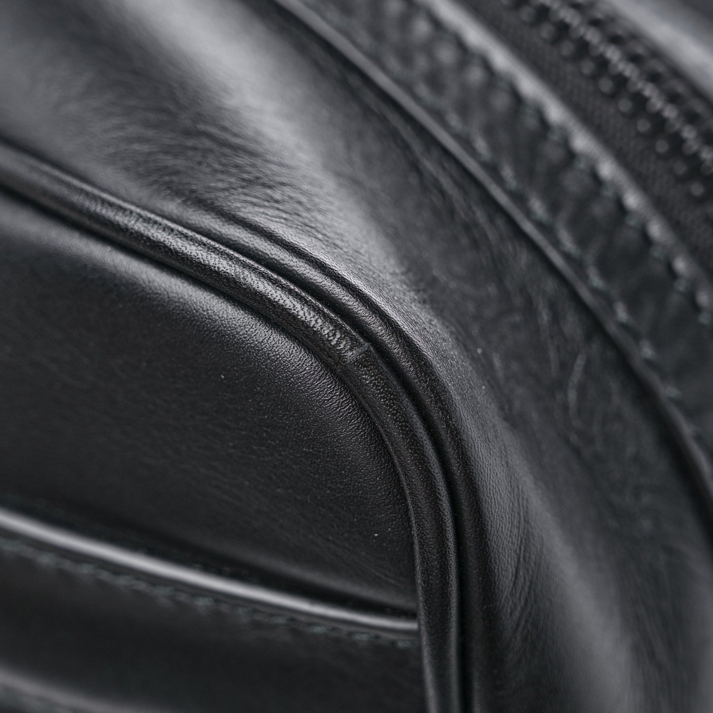 Perforated Calfskin Leggero Intrecciato Belt Bag Black