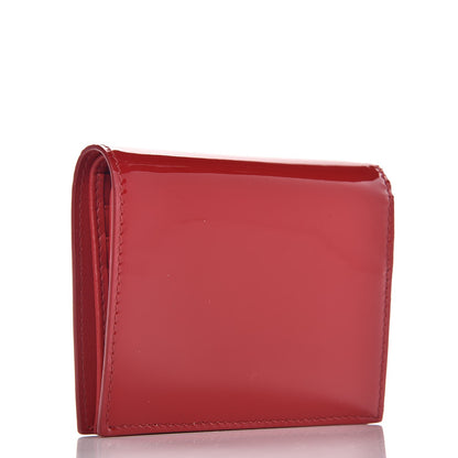Miu Miu Vernice Crystal Logo Wallet Red 3 of 8
