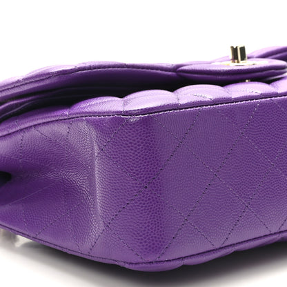 Chanel Caviar Quilted Small Double Flap Dark Purple 8 of 10